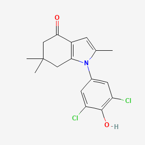 1-(3,5-Dichloro-4-hydroxyphenyl)-2,6,6-trimethyl-5,6,7-trihydroindol-4-one
