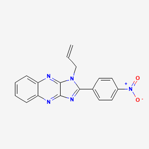 molecular formula C18H13N5O2 B2461417 1-allyl-2-(4-nitrophenyl)-1H-imidazo[4,5-b]quinoxaline CAS No. 713095-10-4