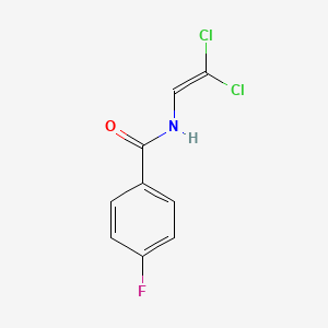 molecular formula C9H6Cl2FNO B2461422 N-(2,2-二氯乙烯基)-4-氟苯甲酰胺 CAS No. 67833-26-5