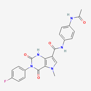 N-(4-acetamidophenyl)-3-(4-fluorophenyl)-5-methyl-2,4-dioxo-2,3,4,5-tetrahydro-1H-pyrrolo[3,2-d]pyrimidine-7-carboxamide