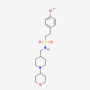 molecular formula C20H32N2O4S B2461441 2-(4-methoxyphenyl)-N-((1-(tetrahydro-2H-pyran-4-yl)piperidin-4-yl)methyl)ethanesulfonamide CAS No. 2034509-06-1