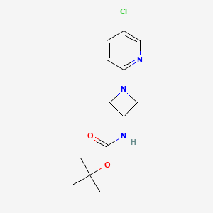molecular formula C13H18ClN3O2 B2461450 tert-butyl N-[1-(5-chloropyridin-2-yl)azetidin-3-yl]carbamate CAS No. 2225147-17-9