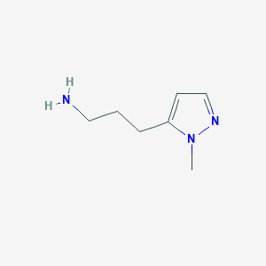 molecular formula C7H13N3 B2461454 3-(1-methyl-1H-pyrazol-5-yl)propan-1-amine CAS No. 1314909-50-6