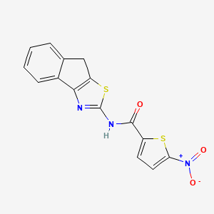 N-(8H-indeno[1,2-d]thiazol-2-yl)-5-nitrothiophene-2-carboxamide