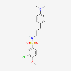molecular formula C18H23ClN2O3S B2461466 3-chloro-N-(3-(4-(dimethylamino)phenyl)propyl)-4-methoxybenzenesulfonamide CAS No. 954065-80-6