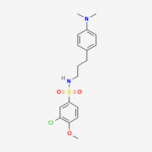 molecular formula C18H23ClN2O3S B2461466 3-氯-N-(3-(4-(二甲基氨基)苯基)丙基)-4-甲氧基苯磺酰胺 CAS No. 954065-80-6