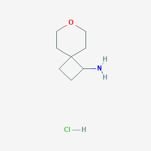 molecular formula C8H16ClNO B2461472 7-Oxaspiro[3.5]nonan-1-amine hydrochloride CAS No. 1823375-28-5
