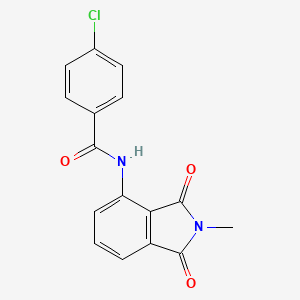 molecular formula C16H11ClN2O3 B2461478 4-chloro-N-(2-methyl-1,3-dioxoisoindol-4-yl)benzamide CAS No. 683231-70-1