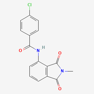 molecular formula C16H11ClN2O3 B2461478 4-Chlor-N-(2-Methyl-1,3-dioxoisoindolin-4-yl)benzamid CAS No. 683231-70-1