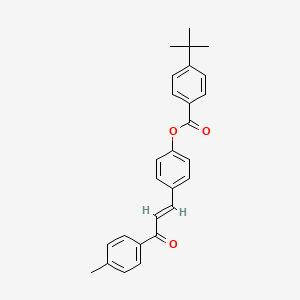 molecular formula C27H26O3 B2461480 [4-[(E)-3-(4-methylphenyl)-3-oxoprop-1-enyl]phenyl] 4-tert-butylbenzoate CAS No. 298215-39-1