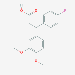 molecular formula C17H17FO4 B2461481 3-(3,4-Dimethoxyphenyl)-3-(4-fluorophenyl)propanoic acid CAS No. 1226051-86-0