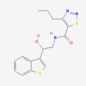 molecular formula C16H17N3O2S2 B2461492 N-(2-(benzo[b]thiophen-3-yl)-2-hydroxyethyl)-4-propyl-1,2,3-thiadiazole-5-carboxamide CAS No. 2034442-43-6