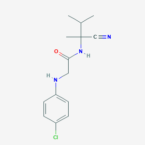 2-[(4-chlorophenyl)amino]-N-(1-cyano-1,2-dimethylpropyl)acetamide