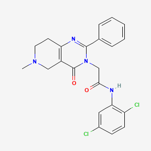 molecular formula C22H20Cl2N4O2 B2461495 N-(2,5-dichlorophenyl)-2-(6-methyl-4-oxo-2-phenyl-5,6,7,8-tetrahydropyrido[4,3-d]pyrimidin-3(4H)-yl)acetamide CAS No. 1251592-95-6