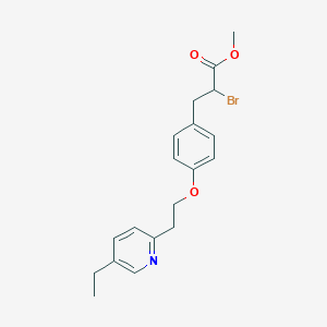 B024615 Methyl 2-bromo-3-(4-(2-(5-ethylpyridin-2-yl)ethoxy)phenyl)propanoate CAS No. 105355-25-7