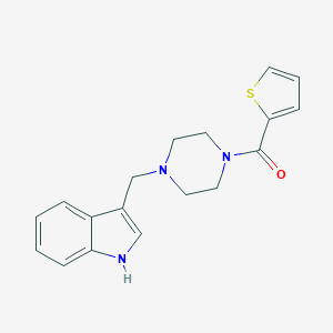 molecular formula C18H19N3OS B246150 3-{[4-(2-thienylcarbonyl)-1-piperazinyl]methyl}-1H-indole 