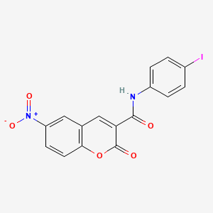 molecular formula C16H9IN2O5 B2461516 N-(4-iodophenyl)-6-nitro-2-oxo-2H-chromene-3-carboxamide CAS No. 302814-64-8