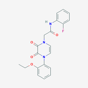 molecular formula C20H18FN3O4 B2461521 2-[4-(2-ethoxyphenyl)-2,3-dioxopyrazin-1-yl]-N-(2-fluorophenyl)acetamide CAS No. 898429-15-7