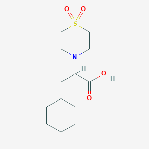 3-Cyclohexyl-2-(1,1-dioxo-1lambda~6~,4-thiazinan-4-yl)propanoic acid