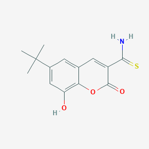 molecular formula C14H15NO3S B2461525 6-tert-butyl-8-hydroxy-2-oxo-2H-chromene-3-carbothioamide CAS No. 931361-30-7