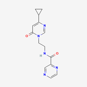 N-(2-(4-cyclopropyl-6-oxopyrimidin-1(6H)-yl)ethyl)pyrazine-2-carboxamide