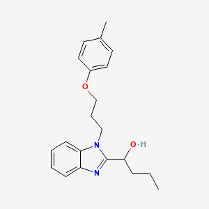 molecular formula C21H26N2O2 B2461528 1-{1-[3-(4-甲基苯氧基)丙基]苯并咪唑-2-基}丁醇 CAS No. 931961-54-5