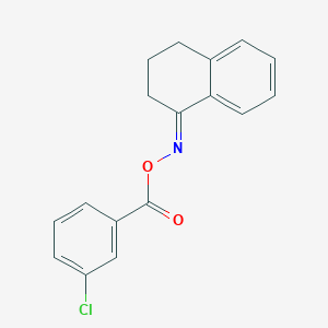 molecular formula C17H14ClNO2 B2461529 1-{[(3-Chlorobenzoyl)oxy]imino}-1,2,3,4-tetrahydronaphthalene CAS No. 383148-84-3