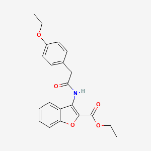 Ethyl 3-(2-(4-ethoxyphenyl)acetamido)benzofuran-2-carboxylate