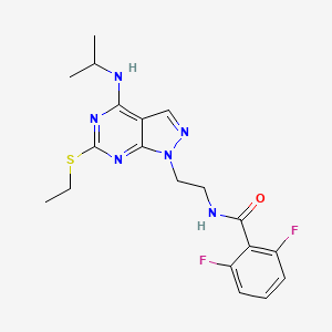 N-(2-(6-(ethylthio)-4-(isopropylamino)-1H-pyrazolo[3,4-d]pyrimidin-1-yl)ethyl)-2,6-difluorobenzamide
