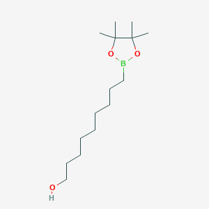 molecular formula C15H31BO3 B2461549 9-(四甲基-1,3,2-二氧杂环戊硼烷-2-基)壬烷-1-醇 CAS No. 2260814-09-1