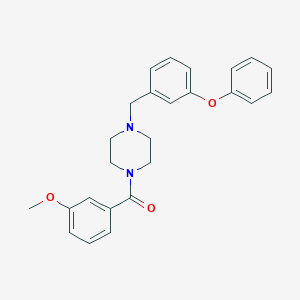 molecular formula C25H26N2O3 B246155 1-(3-Methoxybenzoyl)-4-(3-phenoxybenzyl)piperazine 