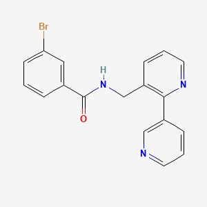 molecular formula C18H14BrN3O B2461555 N-([2,3'-bipyridin]-3-ylmethyl)-3-bromobenzamide CAS No. 1903081-02-6