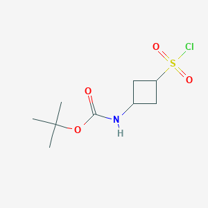molecular formula C9H16ClNO4S B2461567 Tert-butyl N-(3-chlorosulfonylcyclobutyl)carbamate CAS No. 2169607-00-3