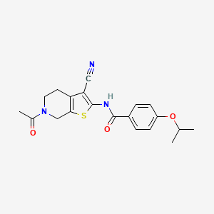 N-(6-acetyl-3-cyano-4,5,6,7-tetrahydrothieno[2,3-c]pyridin-2-yl)-4-isopropoxybenzamide