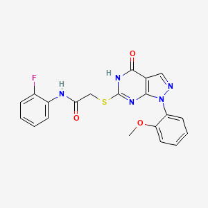 N-(2-fluorophenyl)-2-((1-(2-methoxyphenyl)-4-oxo-4,5-dihydro-1H-pyrazolo[3,4-d]pyrimidin-6-yl)thio)acetamide