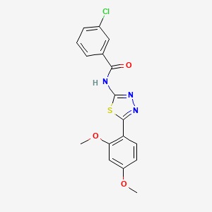molecular formula C17H14ClN3O3S B2461607 3-chloro-N-(5-(2,4-dimethoxyphenyl)-1,3,4-thiadiazol-2-yl)benzamide CAS No. 379730-48-0
