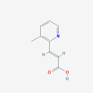 molecular formula C9H9NO2 B2461608 3-(3-Methylpyridin-2-yl)prop-2-enoic acid CAS No. 70580-13-1