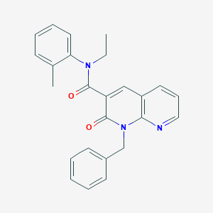 molecular formula C25H23N3O2 B2461617 1-benzyl-N-ethyl-N-(2-methylphenyl)-2-oxo-1,2-dihydro-1,8-naphthyridine-3-carboxamide CAS No. 946250-62-0