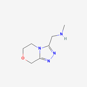molecular formula C7H12N4O B2461618 methyl({5H,6H,8H-[1,2,4]triazolo[3,4-c][1,4]oxazin-3-yl}methyl)amine CAS No. 1503019-34-8
