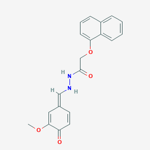 N'-[(E)-(3-methoxy-4-oxocyclohexa-2,5-dien-1-ylidene)methyl]-2-naphthalen-1-yloxyacetohydrazide