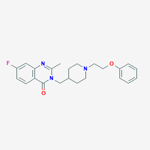 molecular formula C23H26FN3O2 B2461622 7-Fluoro-2-methyl-3-[[1-(2-phenoxyethyl)piperidin-4-yl]methyl]quinazolin-4-one CAS No. 2415630-19-0