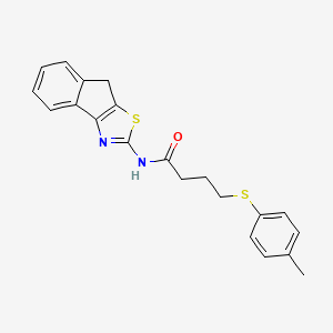 molecular formula C21H20N2OS2 B2461627 N-(8H-indeno[1,2-d]thiazol-2-yl)-4-(p-tolylthio)butanamide CAS No. 922906-46-5