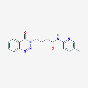 N-(5-methylpyridin-2-yl)-4-(4-oxo-1,2,3-benzotriazin-3-yl)butanamide