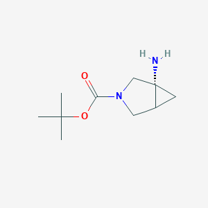 molecular formula C10H18N2O2 B2461629 Cis-Tert-Butyl 1-Amino-3-Azabicyclo[3.1.0]Hexane-3-Carboxylate CAS No. 1272757-54-6