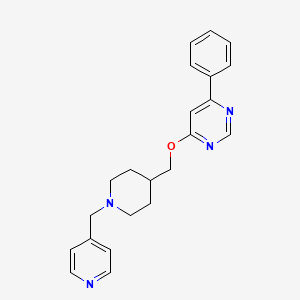 4-Phenyl-6-[[1-(pyridin-4-ylmethyl)piperidin-4-yl]methoxy]pyrimidine