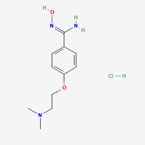 molecular formula C11H18ClN3O2 B2461636 4-[2-(Dimethylamino)ethoxy]-N'-hydroxybenzene-1-carboximidamide hydrochloride CAS No. 1955564-56-3