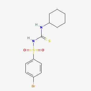 molecular formula C13H17BrN2O2S2 B2461640 4-bromo-N-(cyclohexylcarbamothioyl)benzenesulfonamide CAS No. 708993-39-9