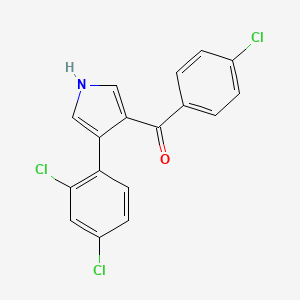 molecular formula C17H10Cl3NO B2461643 (4-Chlorophenyl)(4-(2,4-dichlorophenyl)-1H-pyrrol-3-yl)methanone CAS No. 170939-29-4