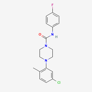 molecular formula C18H19ClFN3O B2461645 4-(5-chloro-2-methylphenyl)-N-(4-fluorophenyl)piperazine-1-carboxamide CAS No. 553657-57-1