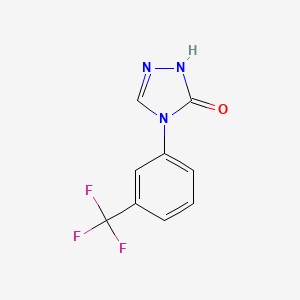 molecular formula C9H6F3N3O B2461646 4-[3-(trifluoromethyl)phenyl]-2,4-dihydro-3H-1,2,4-triazol-3-one CAS No. 80240-41-1
